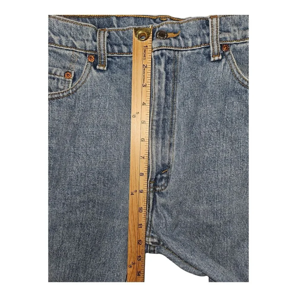 Vintage Levi's 505 Men's 36x30 Regular Fit Straight Leg Blue Denim 90's Grunge - Picture 5 of 10